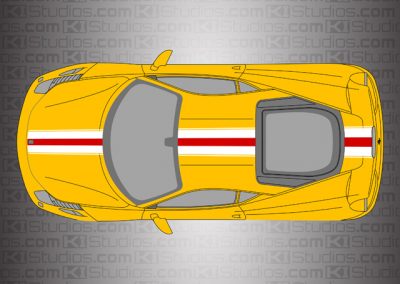 Ferrari 458 Italia Stripes based on 488 Pista - Color Variation