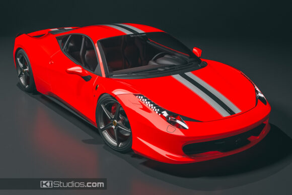 Ferrari 458 Italia Stripes based on 488 Pista