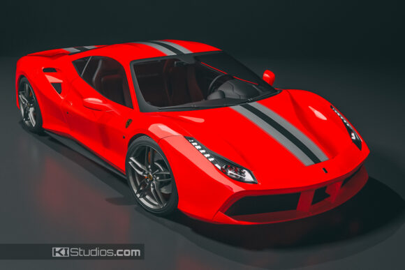 Ferrari 488 GTB Stripe Kit 006 Based on 488 Pista Stripes