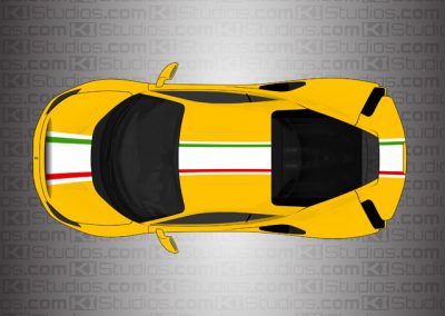 Ferrari 488 Pista Stripe Kit 004 Over Yellow