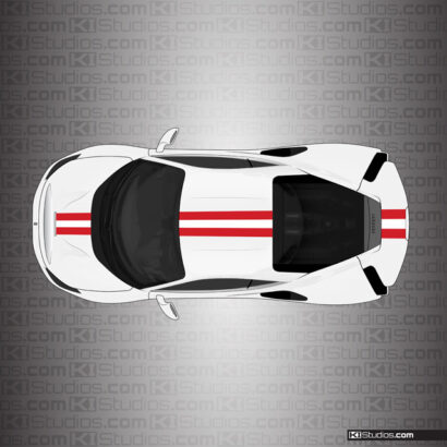 Ferrari 488 Pista Dual Top Stripes