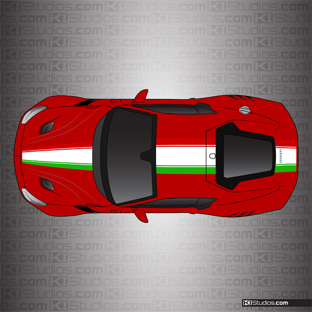 Ferrari F12 Berlinetta Stripe Kit 004 Italian Stripes