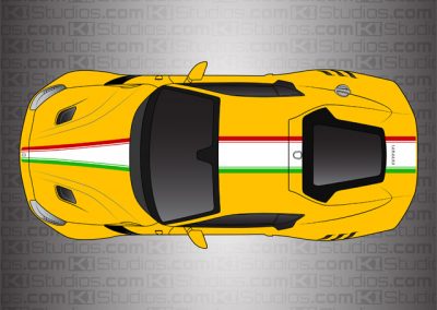 Ferrari F12 Berlinetta Stripe Kit 005 by KI Studios over Yellow