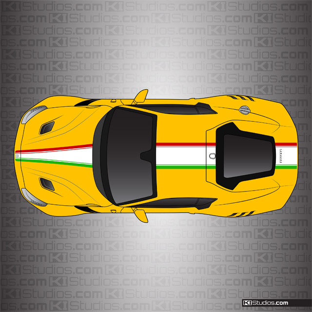 Ferrari F12 Berlinetta Stripe Kit 005 by KI Studios over Yellow