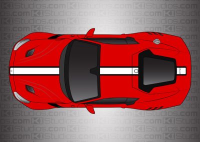 Ferrari F12 Berlinetta TDF Top Stripe Kit 006 by KI Studios