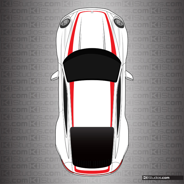 Porsche 992 Carrera KI Studios Perimeter Top Stripes