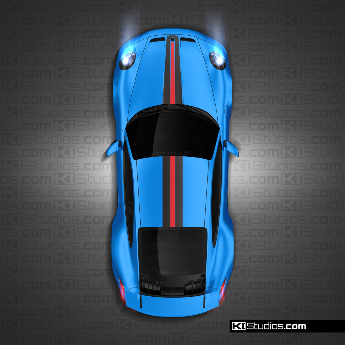 KI Studios Porsche 992 GT3 Top Stripes