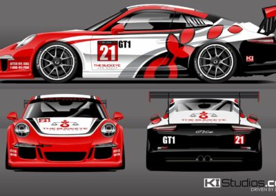 Buckeye Porsche GT3 Cup livery design