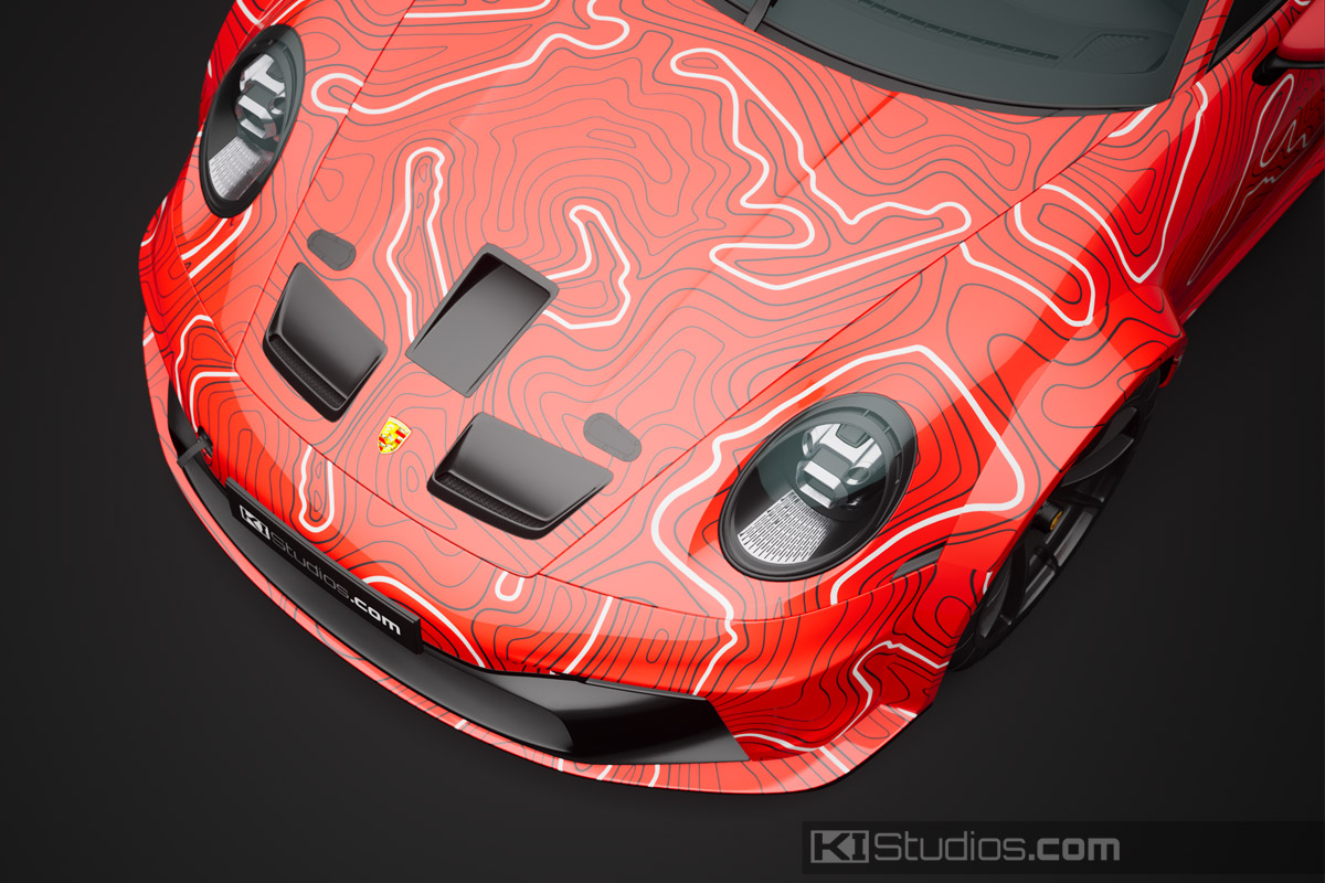 APEX Porsche 992 Cup Racing Livery Close Up