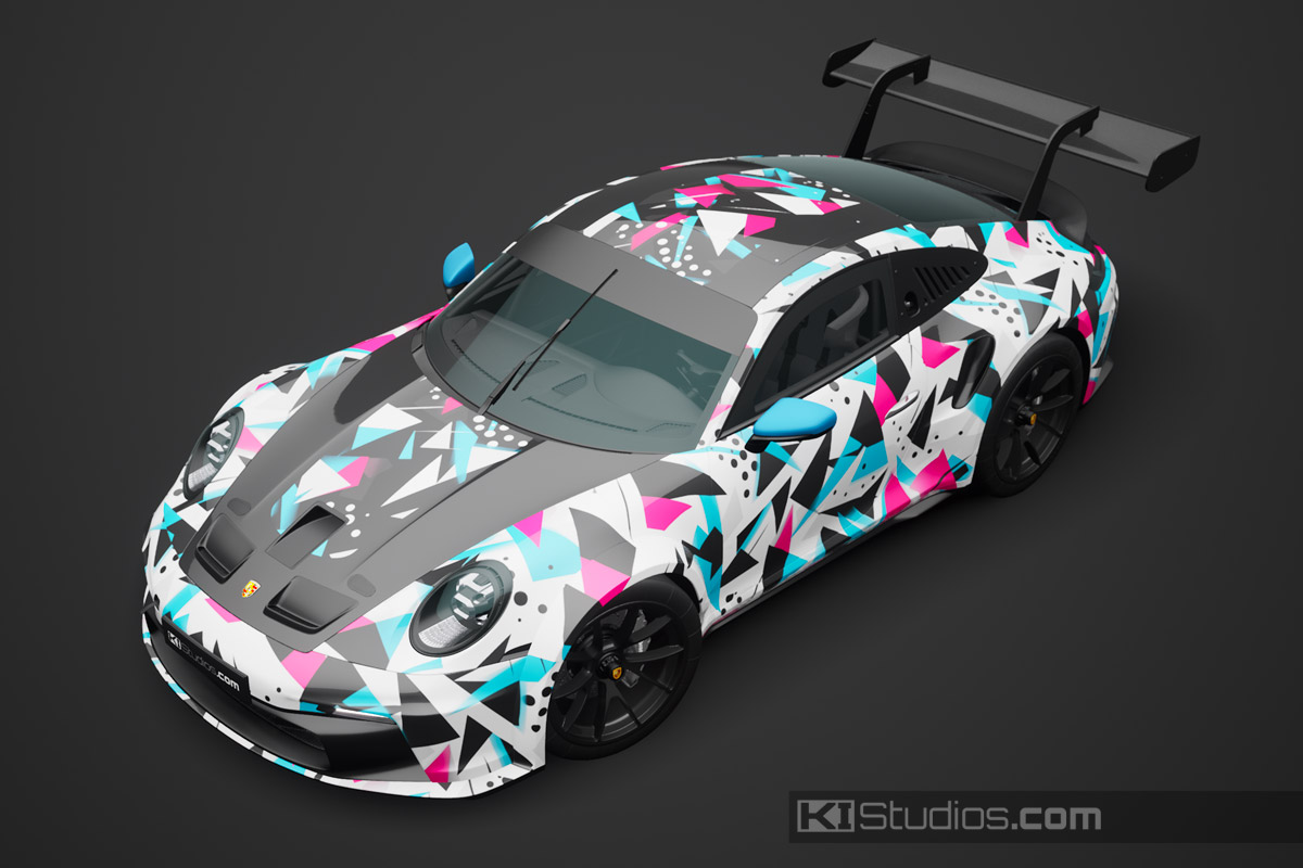 BAYSIDE 90s New Wave Inspired Livery Design for Your Porsche