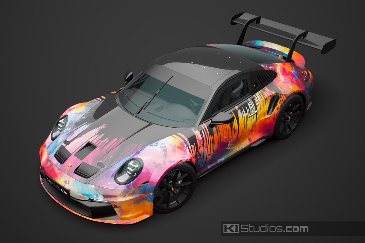 Porsche 911 Cup Printed Wrap - Dark Matter by KI Studios
