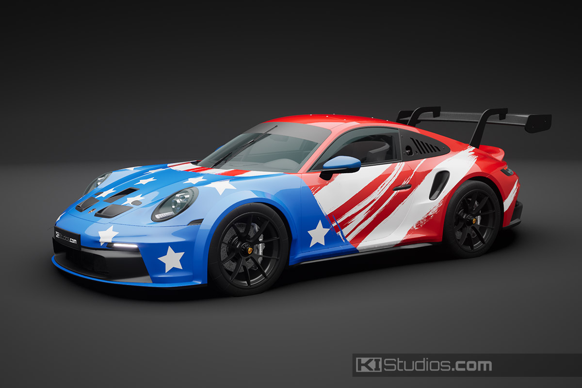 American Flag Porsche 992 Cup Livery (Liberty) by KI Studios