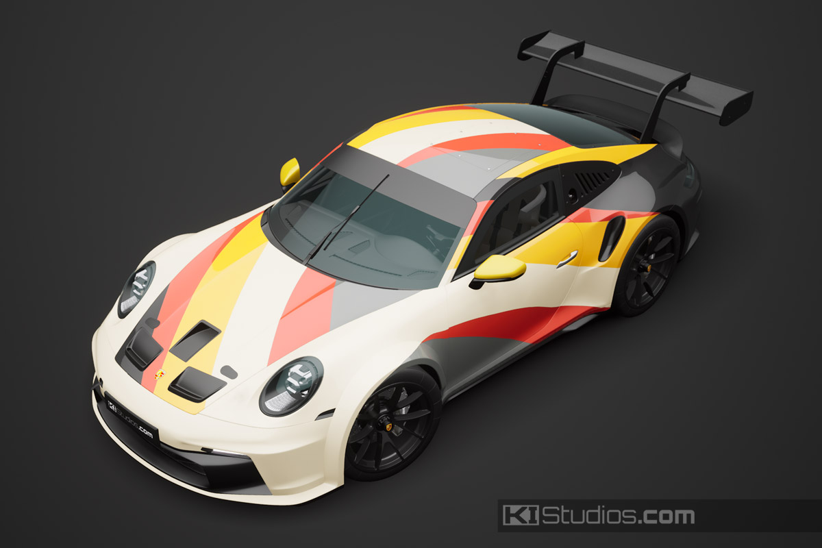 Classic Retro Porsche Racing Livery Design