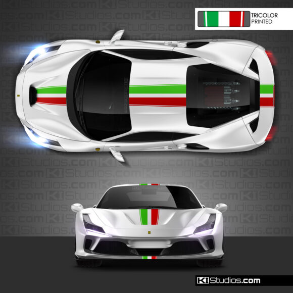 Ferrari F8 Tributo Stripe Kit 001 by KI Studios