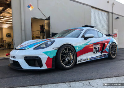 Porsche GT4 Clubsport Livery Designed by KI Studios Installed by Wrap City