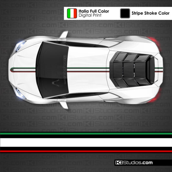 Lamborghini Huracan EVO RWD Italian Flag Top Stripes (Kit 004)
